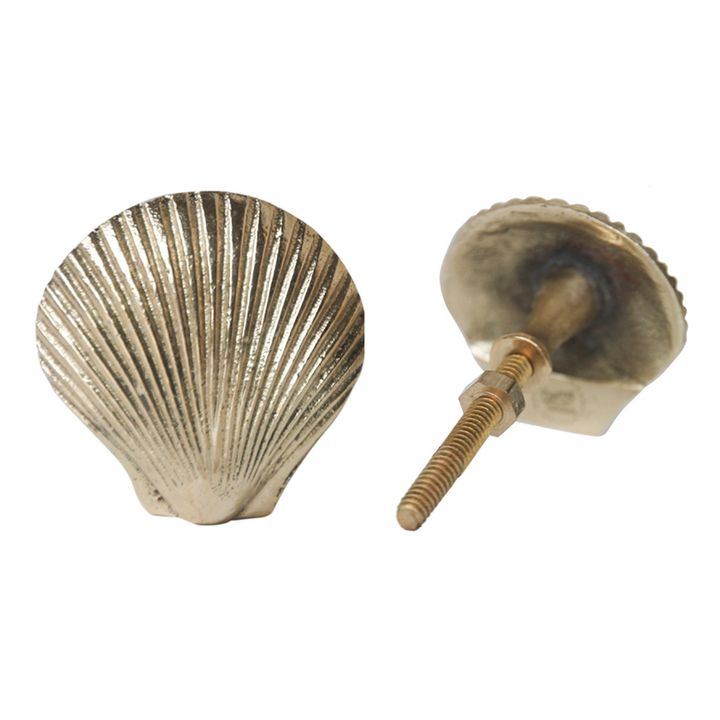 Poignée de porte en laiton Shell | Doré- Image produit n°0