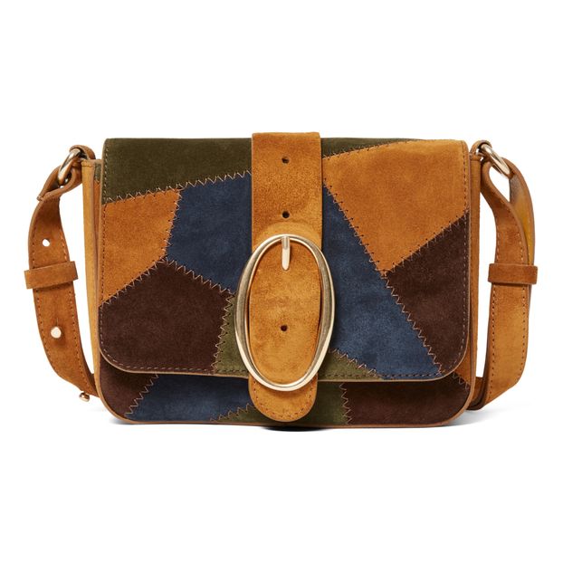 Iris Patchwork Leather Suede Bag-product