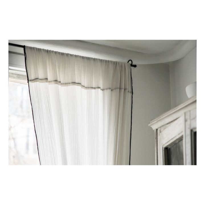 Organic Cotton Muslin Curtains 130x280 cm | Milk- Product image n°1