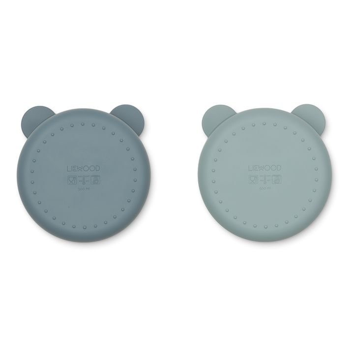 Bols Connie en silicone- Set de 2 | Bleu- Image produit n°2