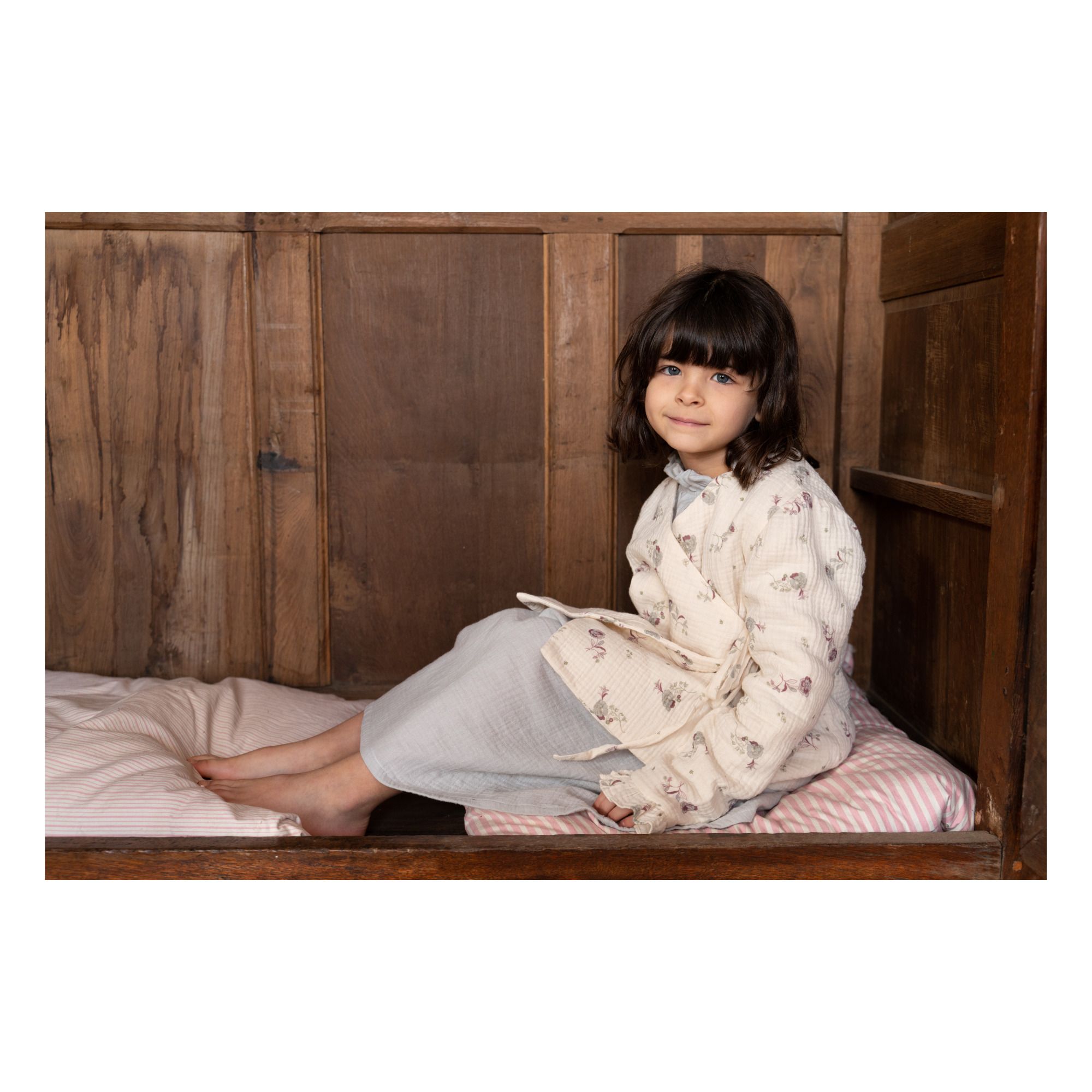 Kimono Cotton Muslin Jacket Cream- Product image n°0