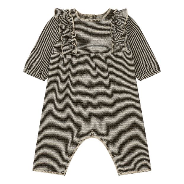 Mono de rayas con volantes de punto de lurex-product