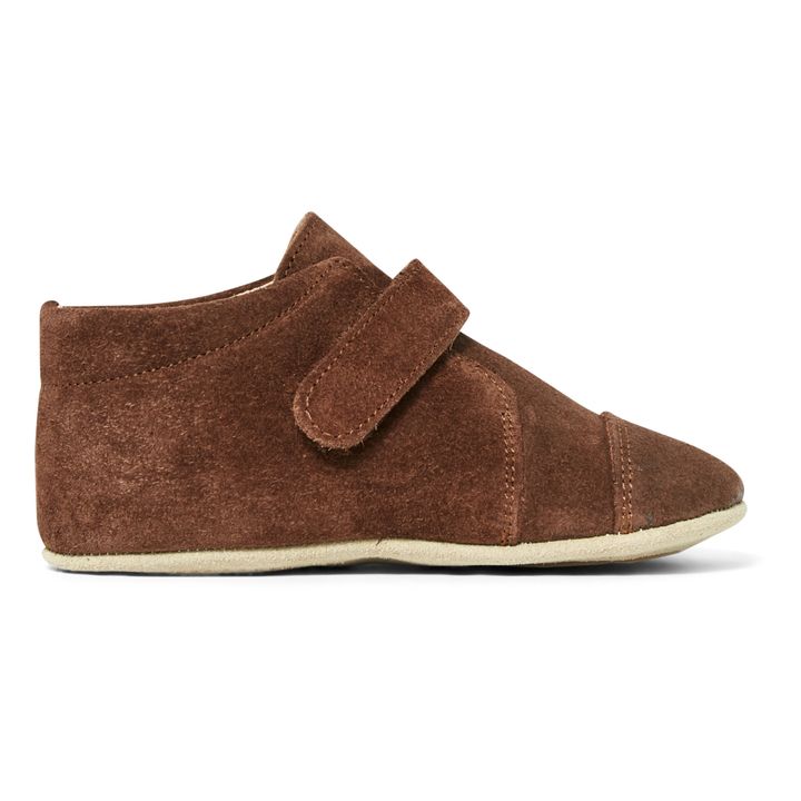 Babyschuhe mit Klettverschluss | Schokoladenbraun- Produktbild Nr. 0