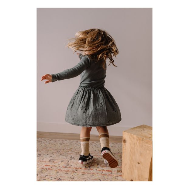 Robe Bi-Matières Coton Bio Oiseaux-product