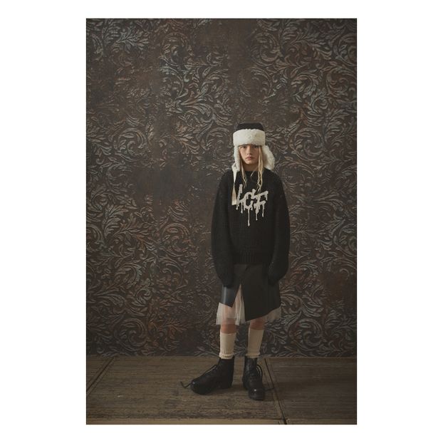 Graffiti Balloon Sleeve Organic Cotton Sweatshirt-product