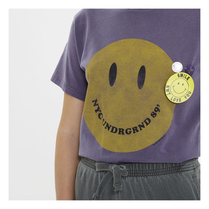 Trucker Smiley T-Shirt Mauve- Product image n°2