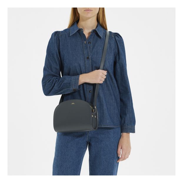 Half Moon Smooth Leather Bag -product