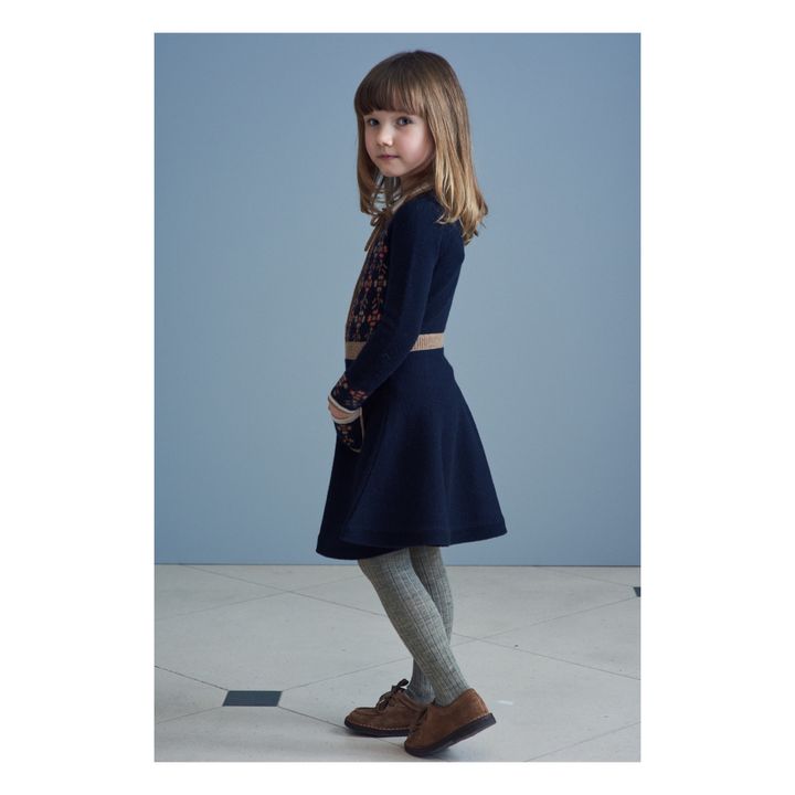 Robe Merinos Elara | Bleu nuit- Image produit n°2