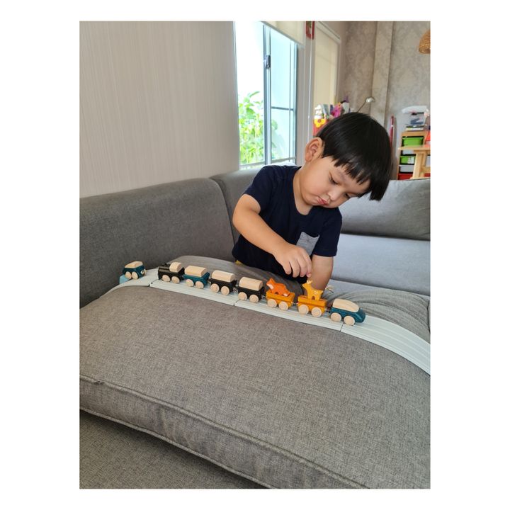 Train locomotive en bois- Image produit n°5