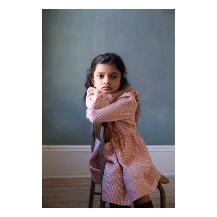 Percy Linen Dress | Pink- Product image n°3