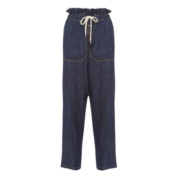 Pantalón vaquero de algodón y lino Quin-product