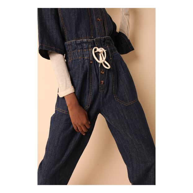 Pantalón vaquero de algodón y lino Quin-product