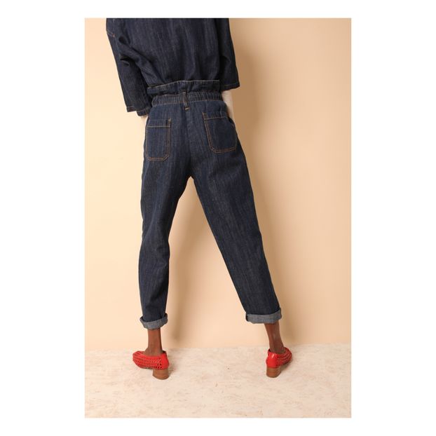 Pantalón vaquero de algodón y lino Quin-product