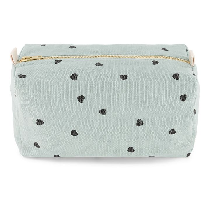 Trousse de toilette Vic Cœurs | Bleu ciel- Image produit n°0