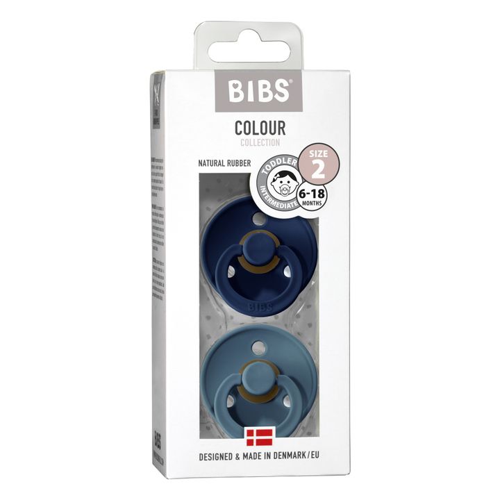 Tétines en caoutchouc naturel - Set de 2 | Bleu- Image produit n°6