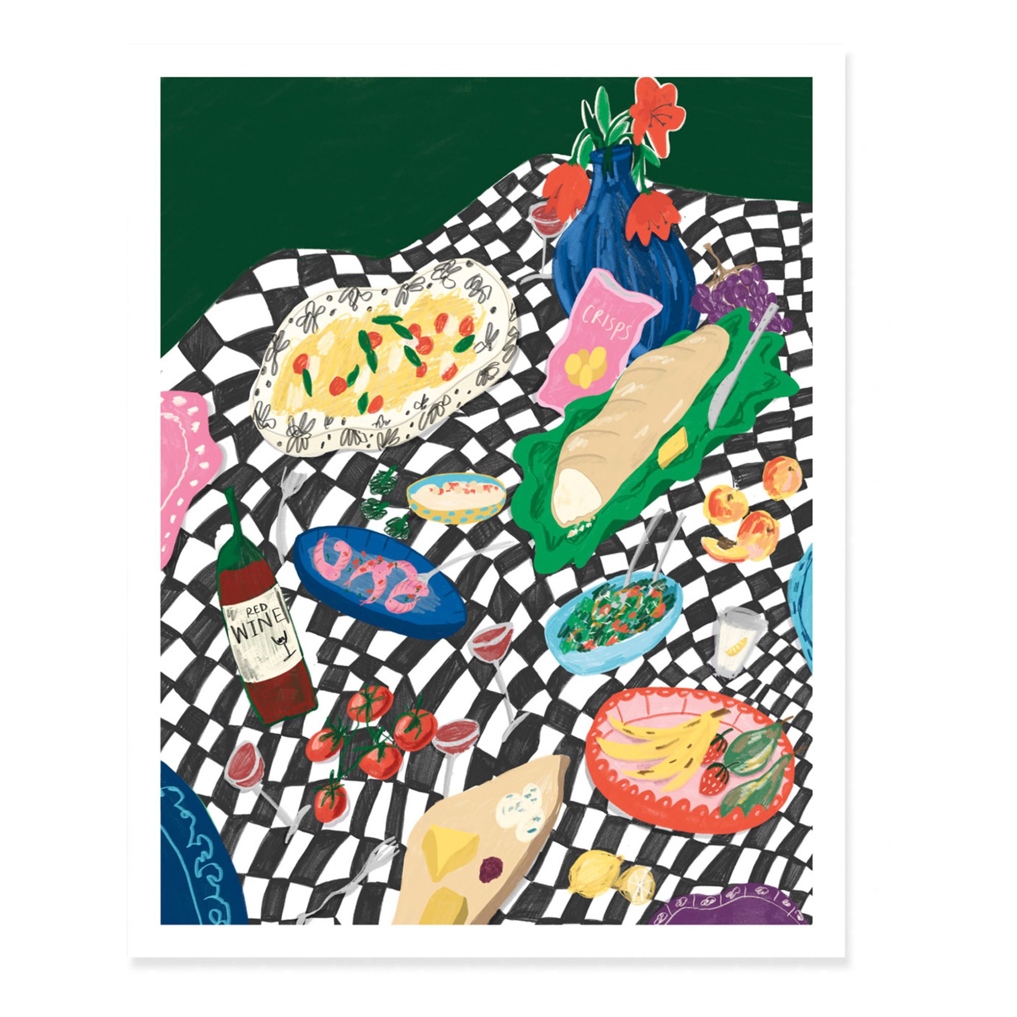 Affiche Bouje Picnic - Art by Zena Kay- Image produit n°0