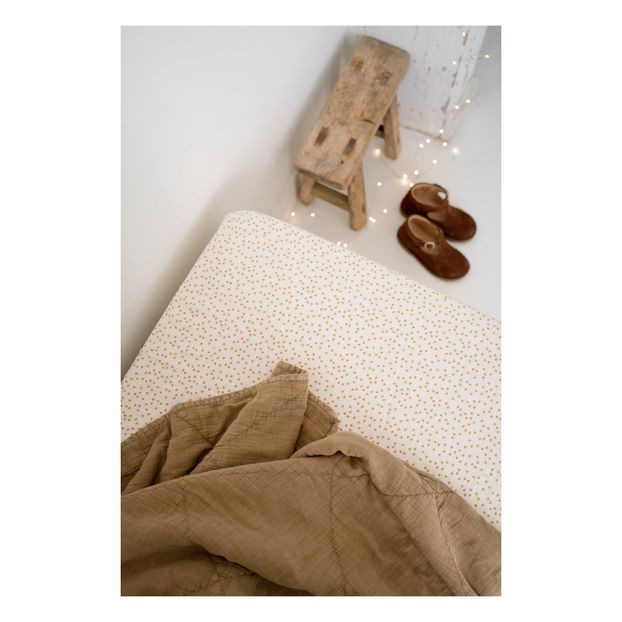 Drap-housse Olivia Cœurs Moutarde-product