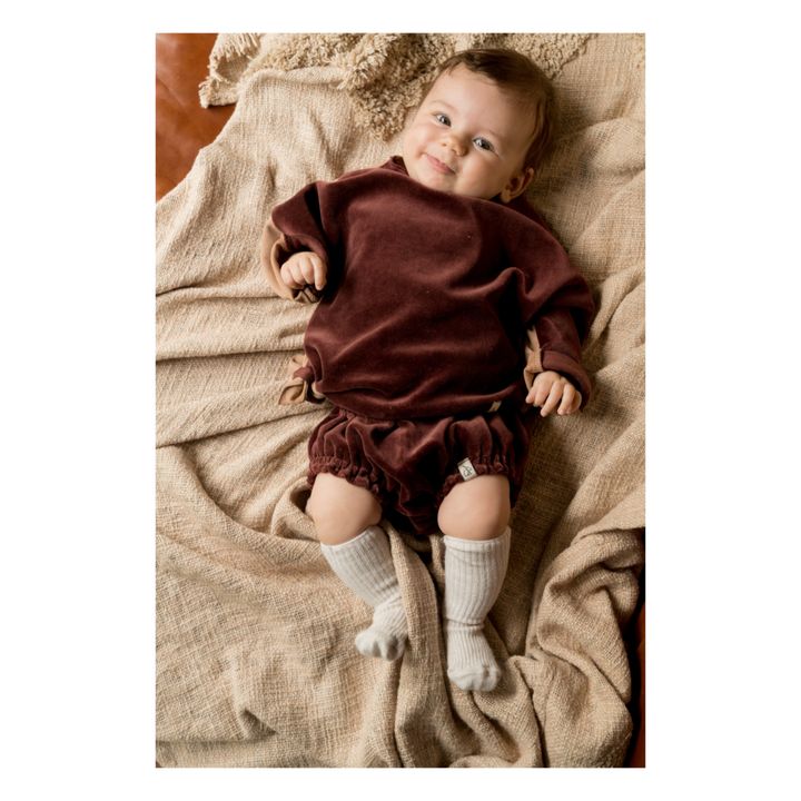 Nova Organic Cotton Velvet Bloomers | Brown- Product image n°1