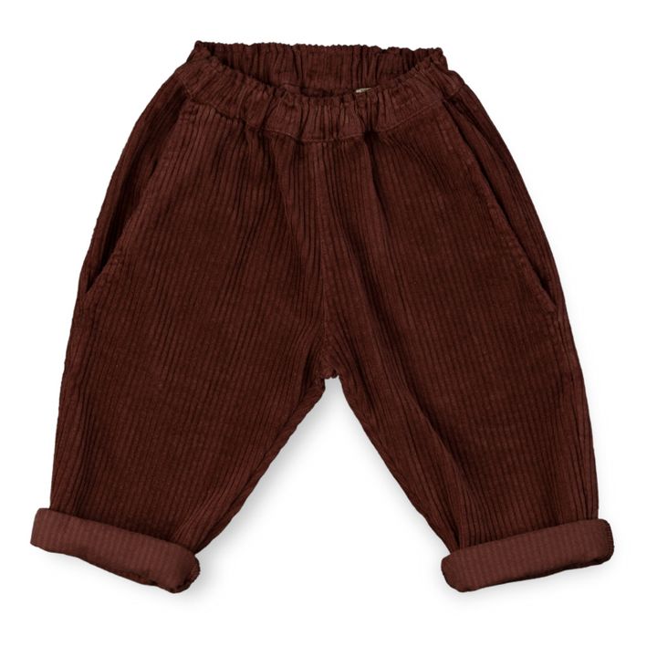 Pantalón de pana y algodón orgánico Frits | Marrón- Imagen del producto n°0