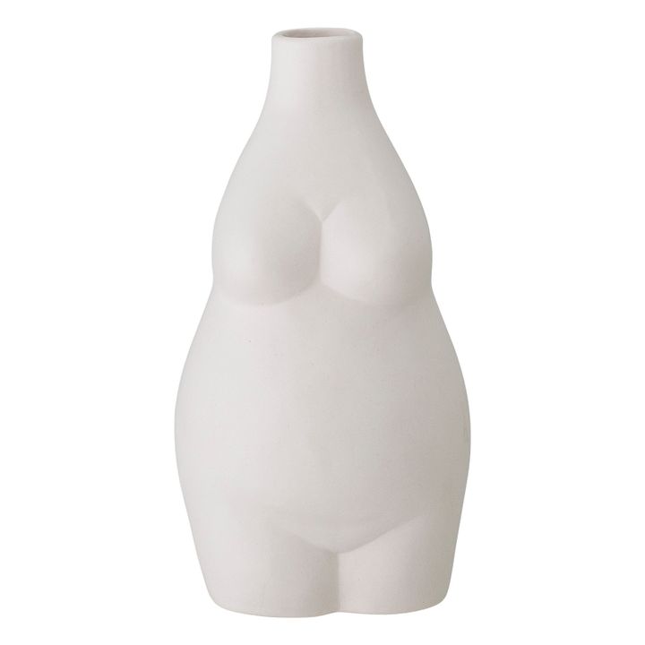 Vase Elora en grès | Blanc- Image produit n°0