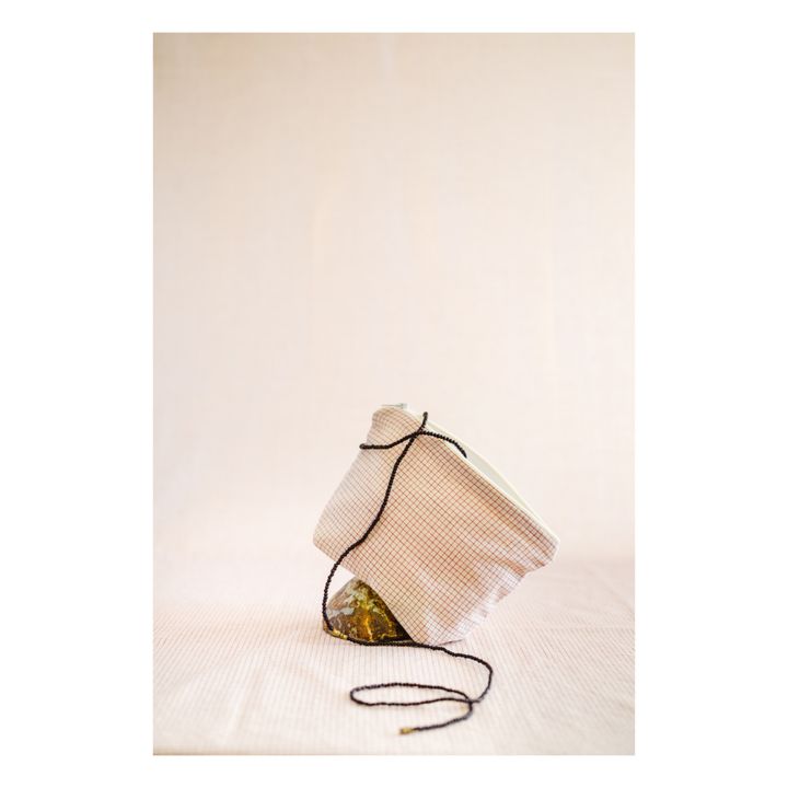 Trousse Zippée Grace imprimée main | Rouge- Image produit n°3