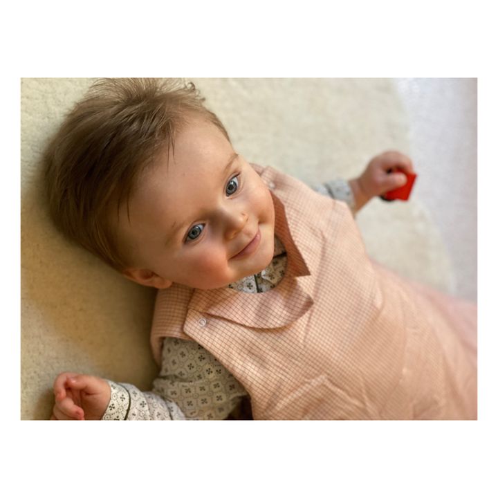 Gigoteuse Grace à carreaux en coton | Rouge- Image produit n°2