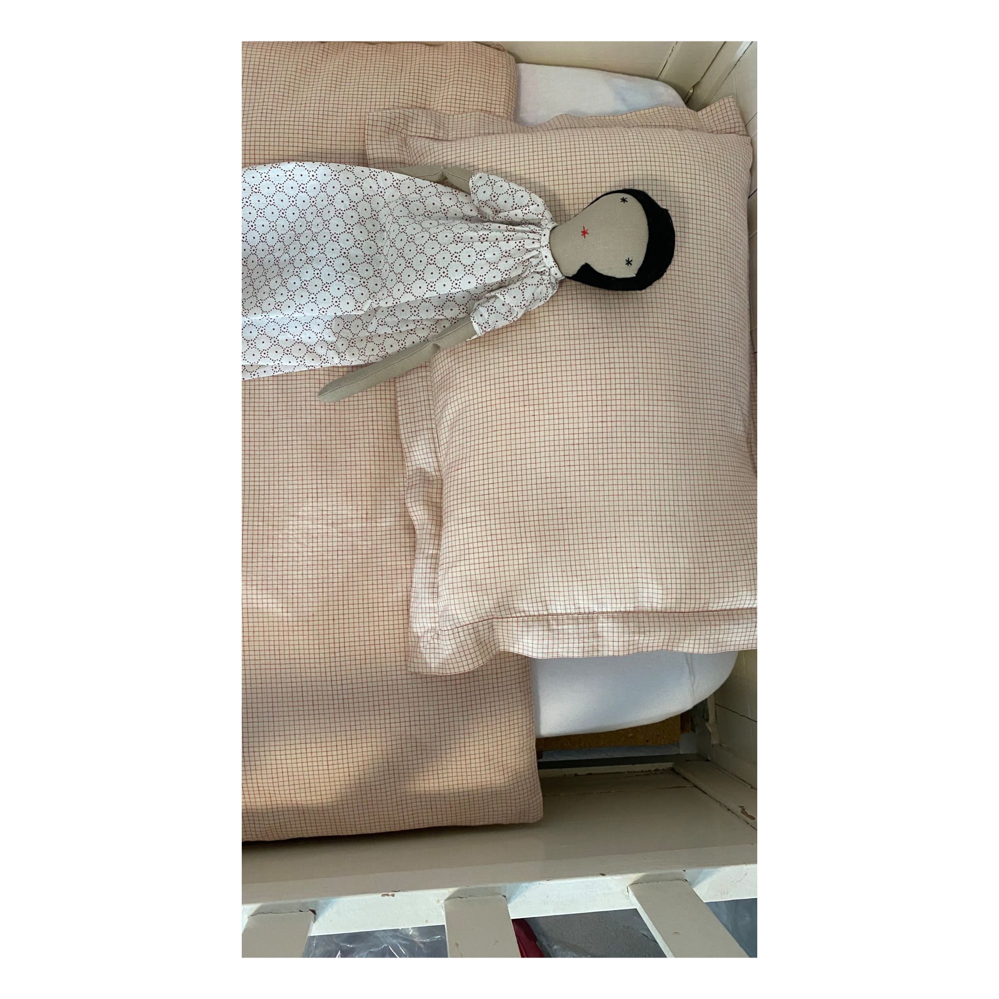 Juego de cama a cuadros de algodón Grace | Rojo- Imagen del producto n°0