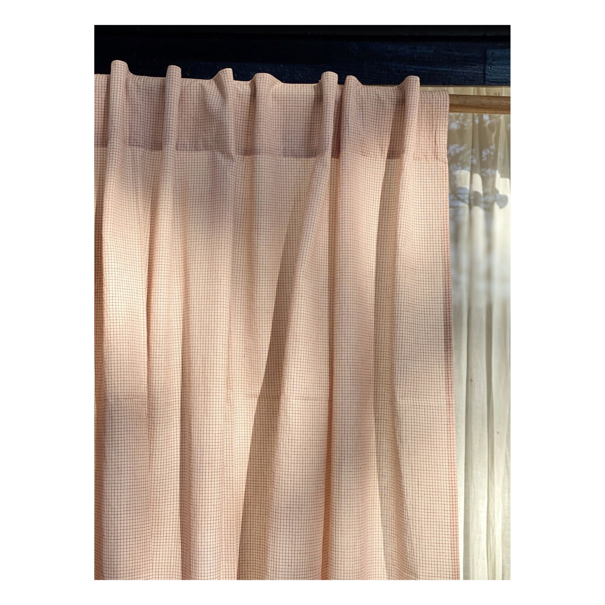 Coppia di tende in cotone Grace Rosso- Immagine del prodotto n°0