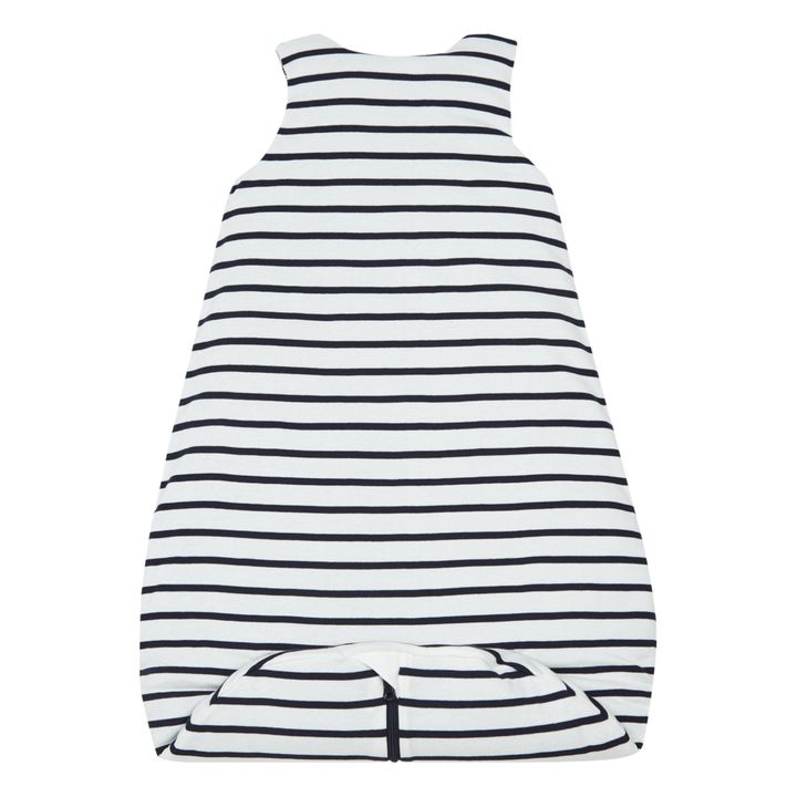 Tobinette Striped Organic Cotton Baby Sleeping Bag | Blue- Product image n°1