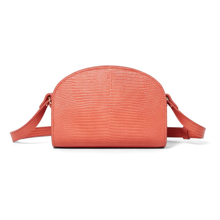 Sac Demi Lune Mini Cuir Embossé Lézard Corail A P C Mode