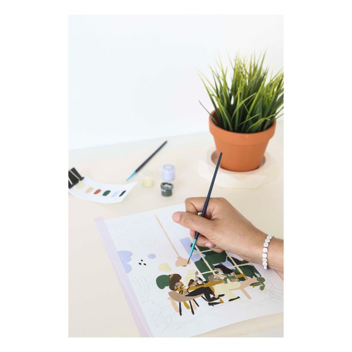 Colour By Number Kit - Coffee Shop by Y.illustrations- Product image n°1