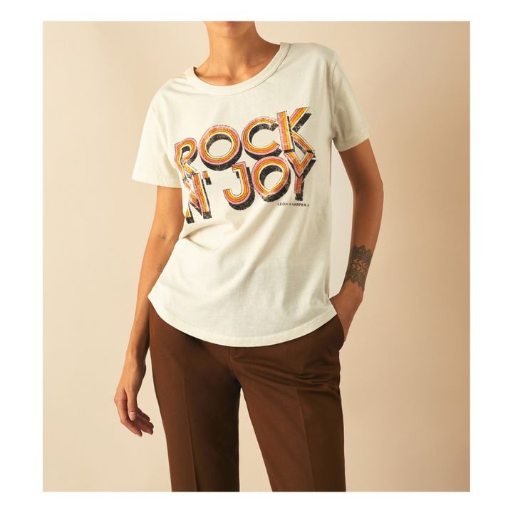 T-shirt, modello: Toro Joy, in cotone bio Ecru- Immagine del prodotto n°1