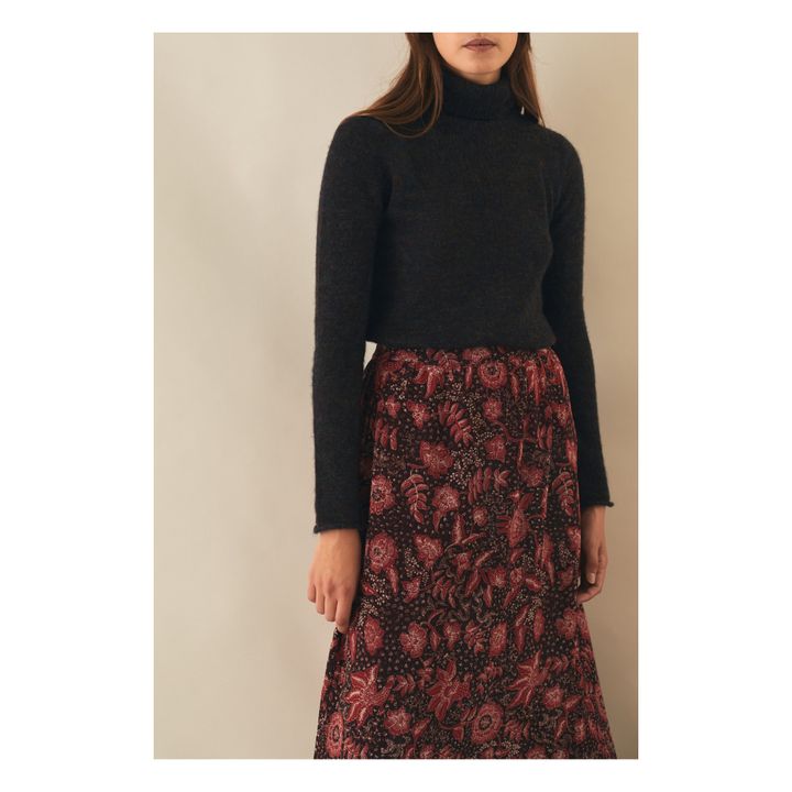 Pull, modello: Fin Nose, in baby alpaca e merino Nero- Immagine del prodotto n°2
