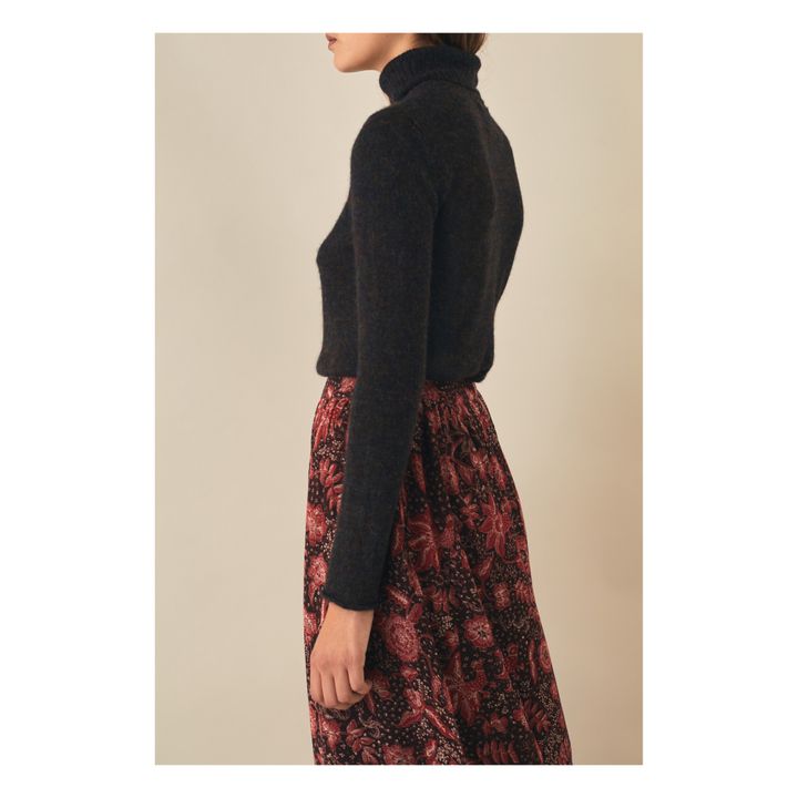 Pull, modello: Fin Nose, in baby alpaca e merino Nero- Immagine del prodotto n°3