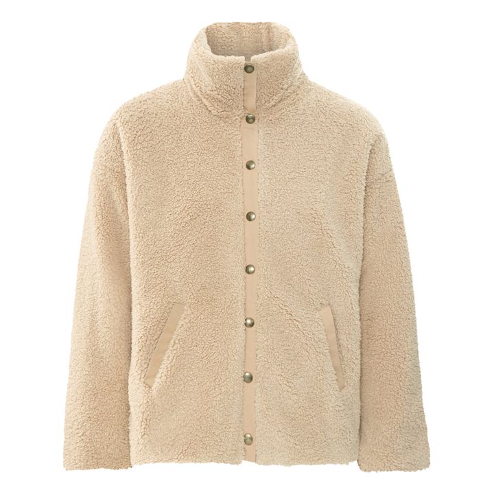 Abrigo de piel sintética Oliva - Colección Mujer | Beige- Imagen del producto n°0