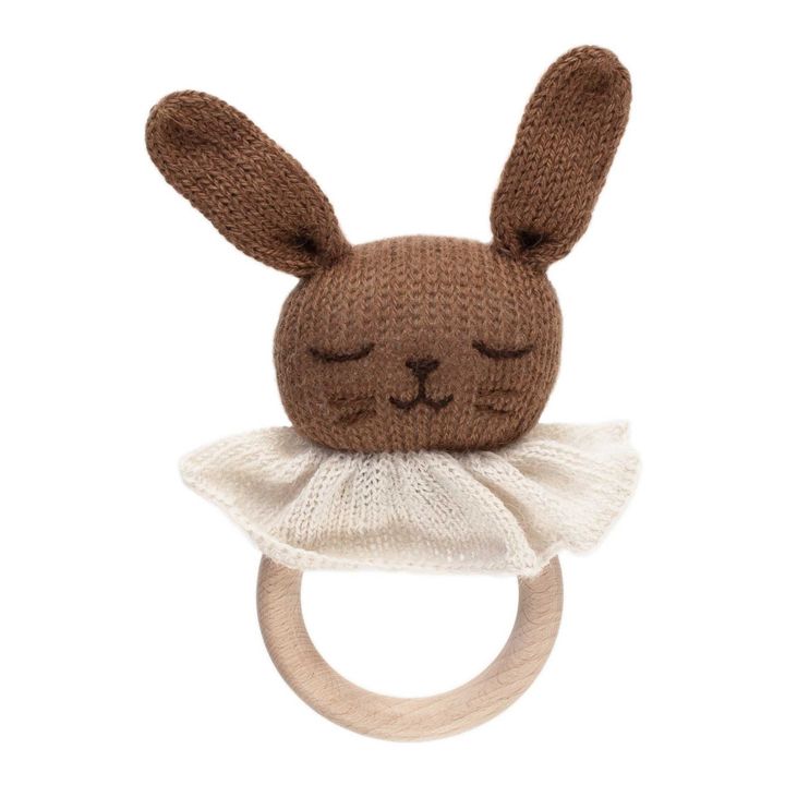 Wooden Rabbit Rattle | Hazel- Product image n°0
