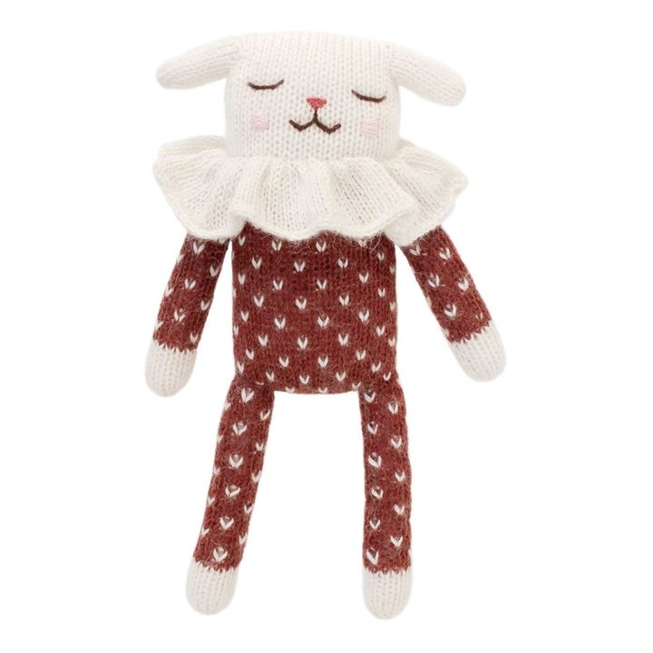 Doudou Agneau pyjama à pois | Terracotta- Image produit n°0