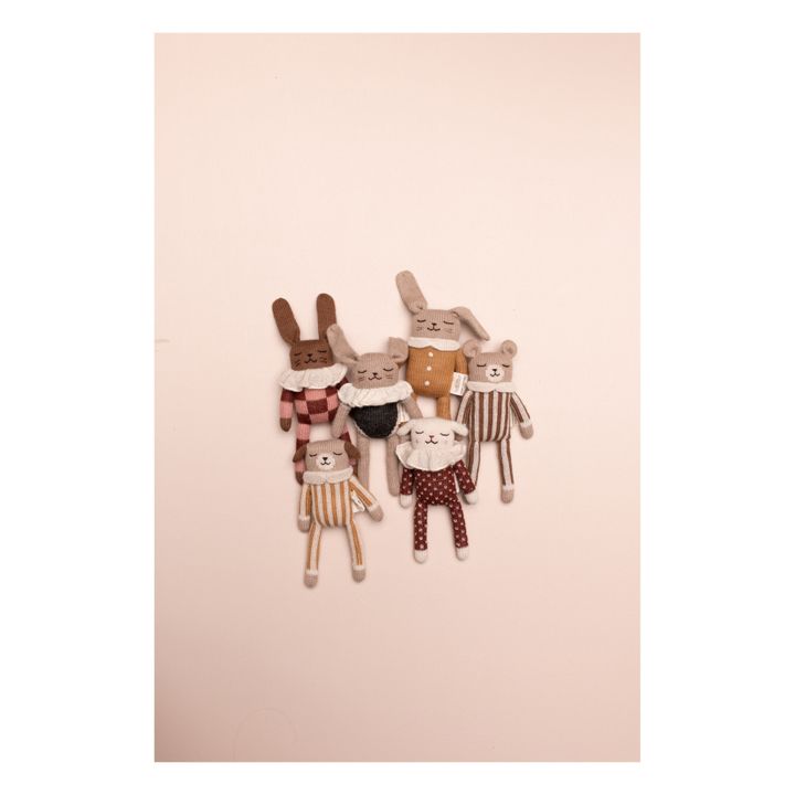 Soft Toy Puppy in Striped Pyjamas | Ochre- Product image n°2