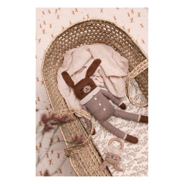 Large Soft Toy Rabbit in Pyjamas | Grey- Product image n°1