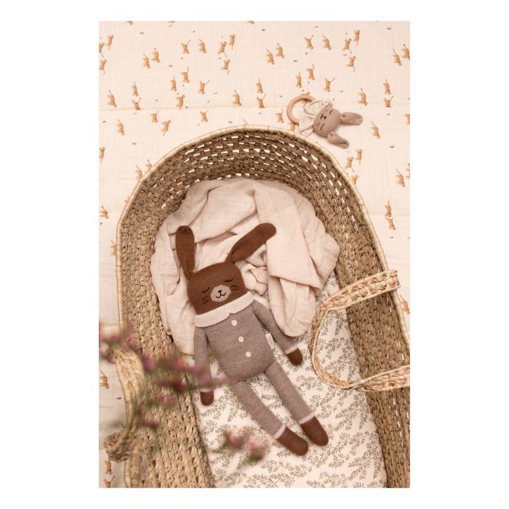 Large Soft Toy Rabbit in Pyjamas | Grey- Product image n°3