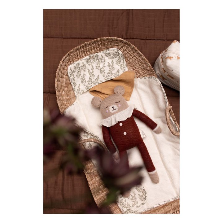 Doudou grand ourson pyjama | Terracotta- Image produit n°1