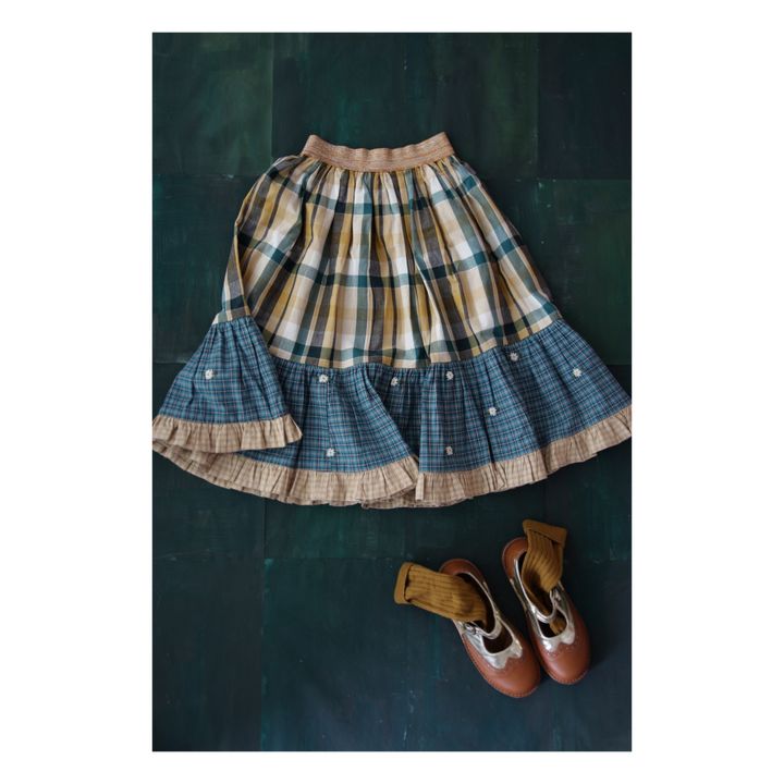 Falda larga Patchwork Azul- Imagen del producto n°1