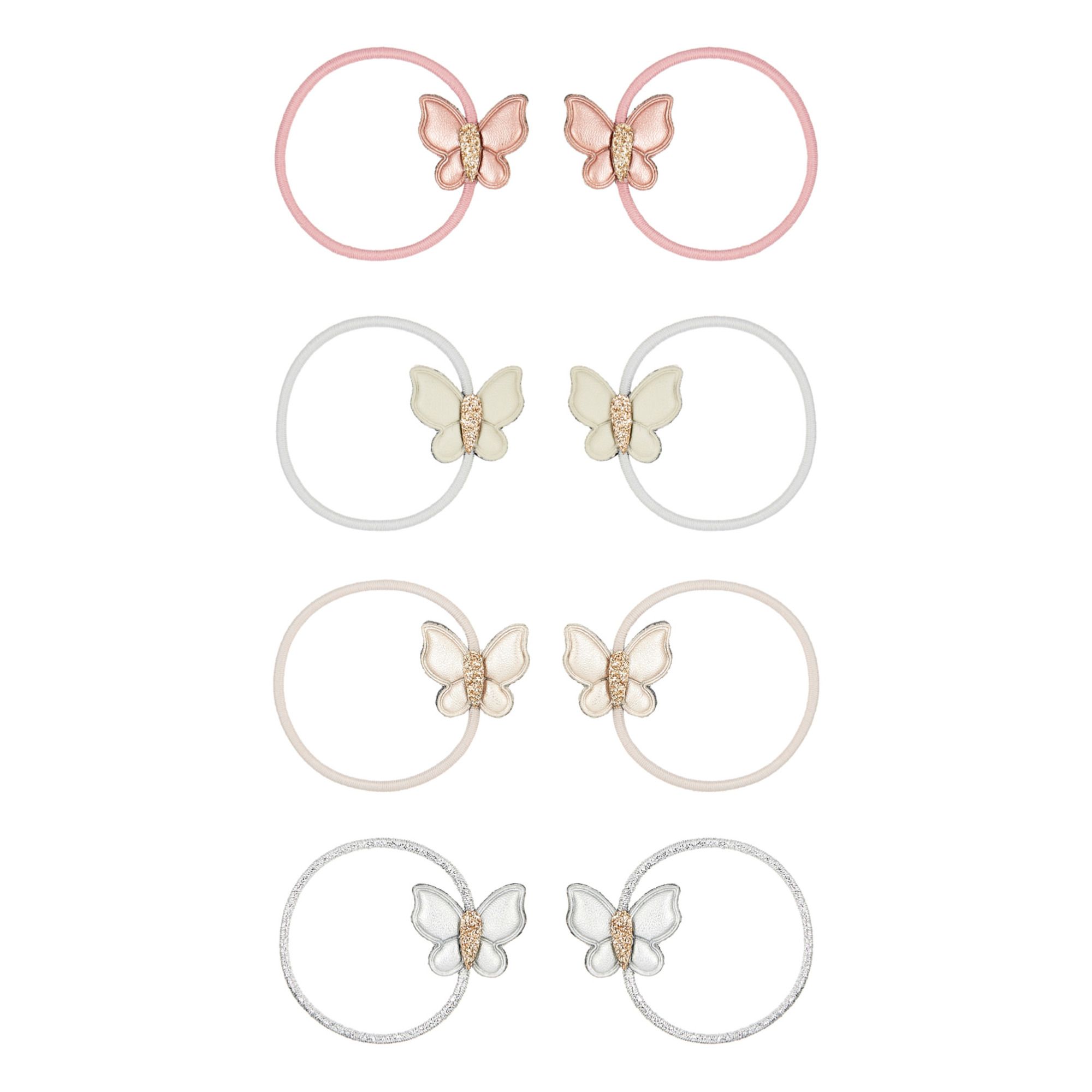 Set de 8 Elásticos Mariposa Rosa- Imagen del producto n°0