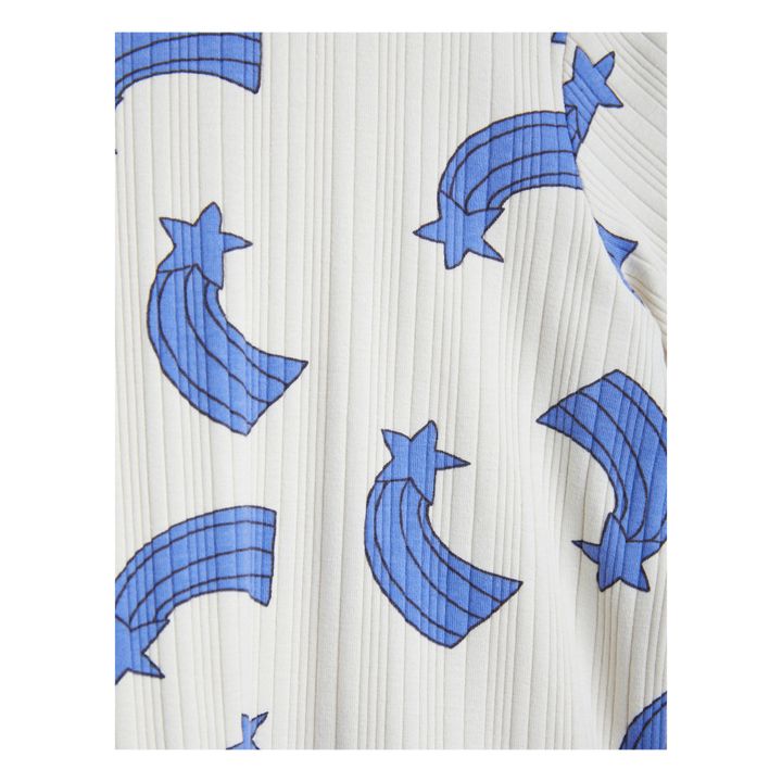Organic Cotton Ribbed Star T-shirt Ecru- Product image n°1