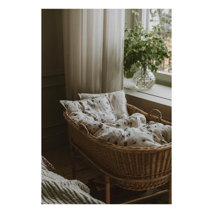 Parure de lit Blueberry en mousseline de coton | Ivoire- Image produit n°1