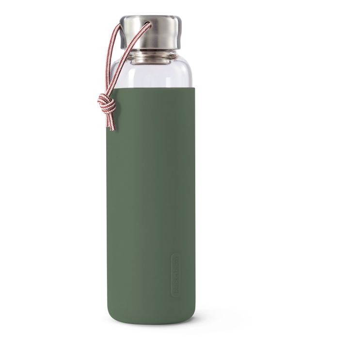 Trinkflasche aus Borosilikatglas- 600 ml | Olive- Produktbild Nr. 0