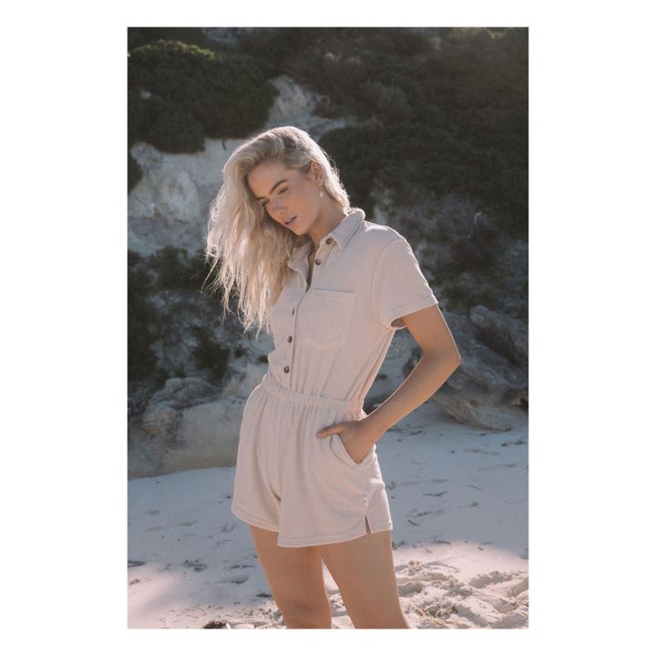 Mono corto tejido toalla Terry Beige- Imagen del producto n°1