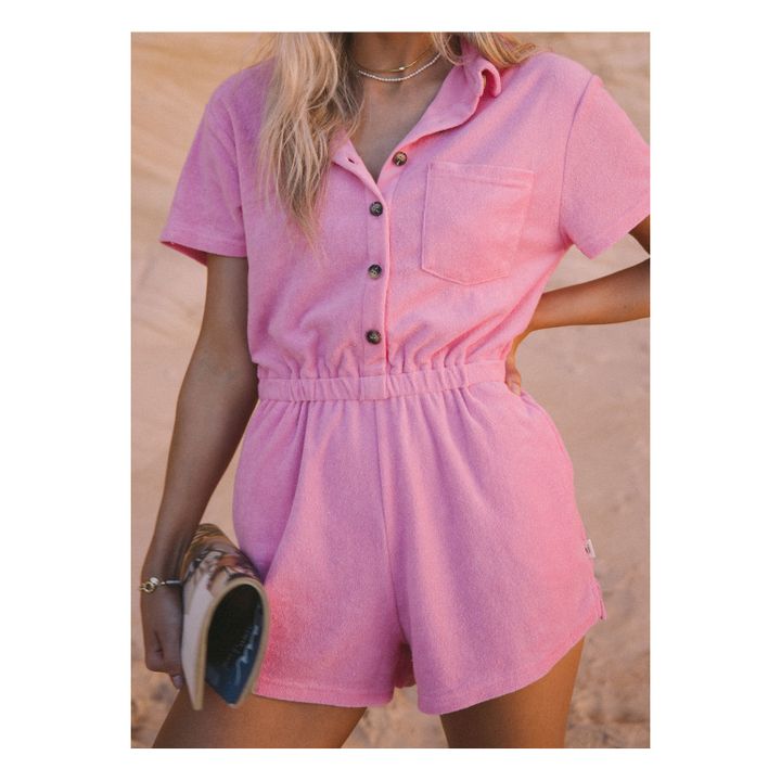 Mono corto tejido toalla Terry Rosa Fushia- Imagen del producto n°7