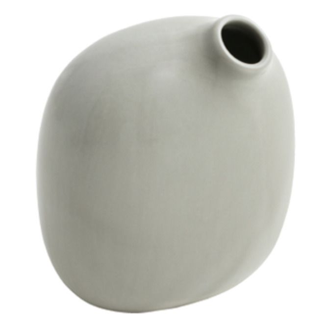 Vase Sacco 02 aus Porzellan | Grau- Produktbild Nr. 0