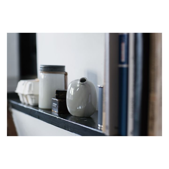 Vase Sacco 02 aus Porzellan | Grau- Produktbild Nr. 1
